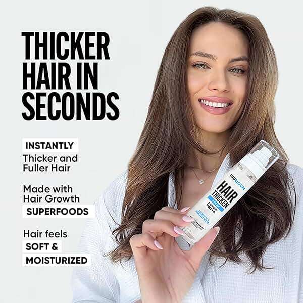 TRU BLOOM Hair Thickening Spray – Get Instant Fuller, Thicker & Healthier Hair, All-Natural Thickening & Volumizing Spray, Stylist-Recommended Hair Volumizer Spray For Both Women & Men. Made in USA - Image 6
