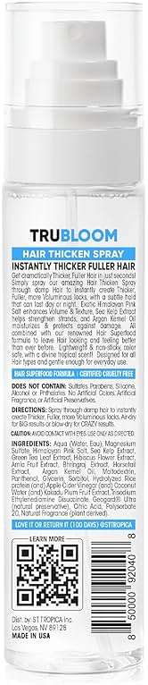 TRU BLOOM Hair Thickening Spray – Get Instant Fuller, Thicker & Healthier Hair, All-Natural Thickening & Volumizing Spray, Stylist-Recommended Hair Volumizer Spray For Both Women & Men. Made in USA - Image 9