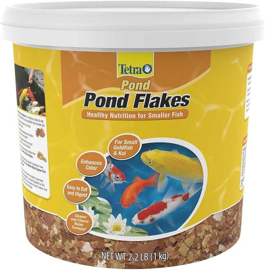 Tetra Pond Flakes Complete Nutrition for Smaller Pond Fish, Goldfish and Koi Fish, 2.2 Pounds - Product Image