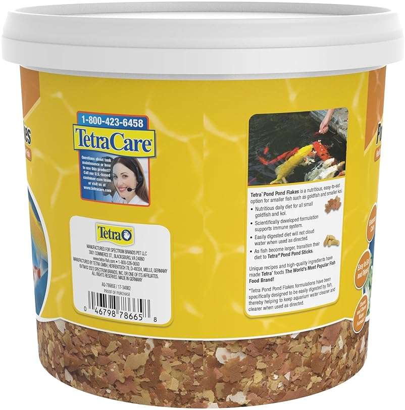 Tetra Pond Flakes Complete Nutrition for Smaller Pond Fish, Goldfish and Koi Fish, 2.2 Pounds - Image 2