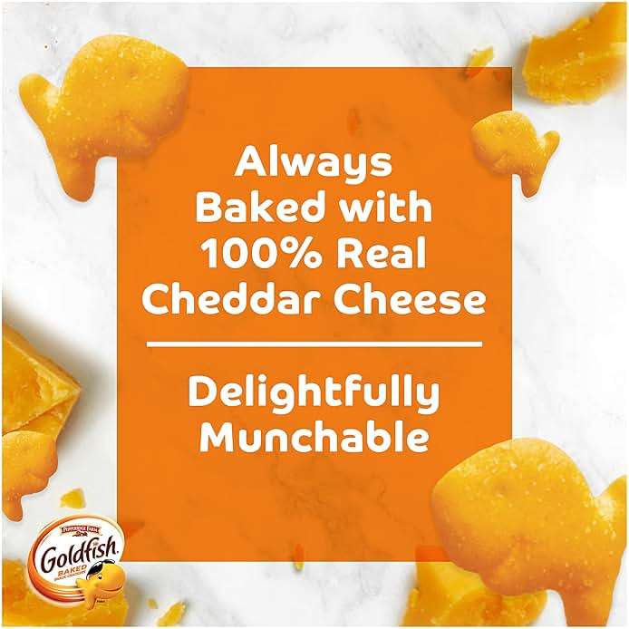 Goldfish Cheddar Cheese Crackers, Baked Snack Crackers, 6.6 oz Bag (Pack of 2) - Image 4