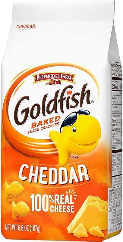 Goldfish Cheddar Cheese Crackers, Baked Snack Crackers, 6.6 oz Bag (Pack of 2) - Image 9