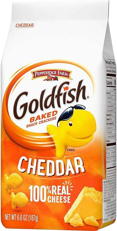 Goldfish Cheddar Cheese Crackers, Baked Snack Crackers, 6.6 oz Bag (Pack of 2) - Image 10