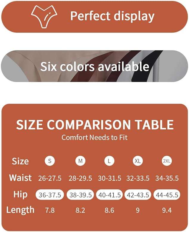 Hellopopgo Seamless Thongs For Women V-waisted No Show Thong Seamless Panties Breathable Comfortable Underwear Womens 6-Pack - Image 6