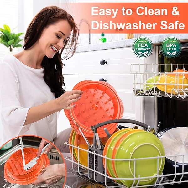 SURETIVIAN Chicken Shredder Large Chicken Breast Shredder Tool Twist with Brush&Fork, Visible Meat Shredder Machine, Anti-Slip Strip, Ergonomic Handle, BPA Free, Suitable for Pork Beef Chicken(Orange) - Image 5