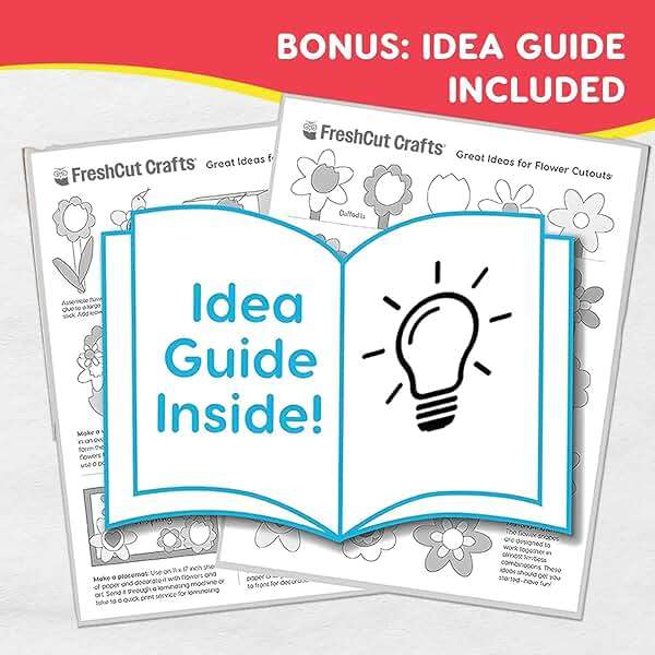 FreshCut Crafts: 280 Pieces of DIY Flower Cutouts with IDEA Guide - 2-Sided Punch Out Tulips, Daisies, Daffodils, Flowers Ideal for Spring Craft Projects, and Mother's Day DIY Gift Craft - Image 5
