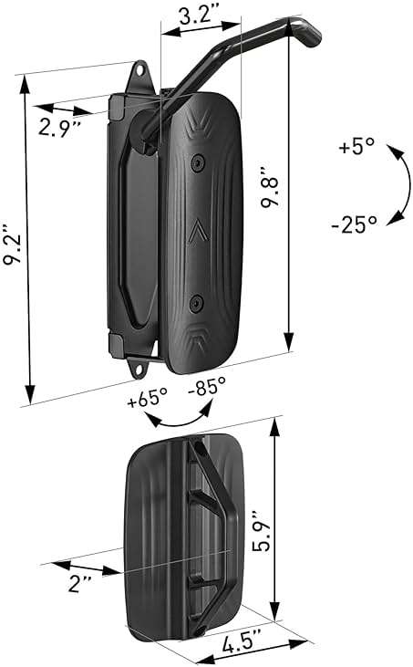monTEK Swivel Bike Wall Mount, Bike Hangers for Garage, Space-Saving Vertical Bike Rack, Sturdy Bike Storage Rack Holds Up to 66lbs, Easy to Install, 2 Pack - Image 3