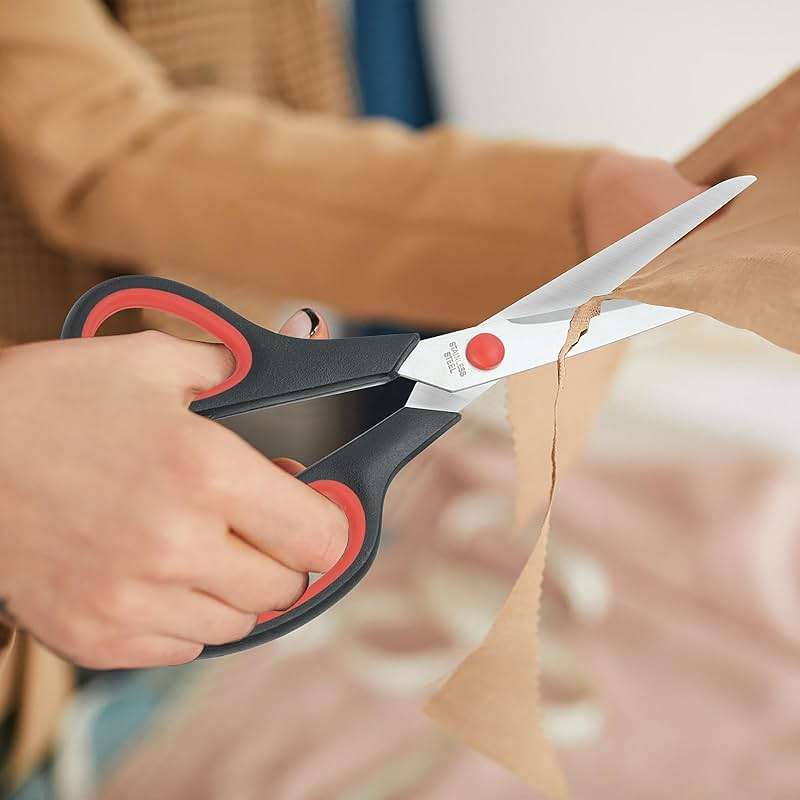Scissors All Purpose for Office Heavy Duty, 8" Scissors Bulk Pack of 12 for Home Craft Sewing Fabric Supplies, High/Middle School Student Teacher Scissor,Right/Left Handed - Image 2