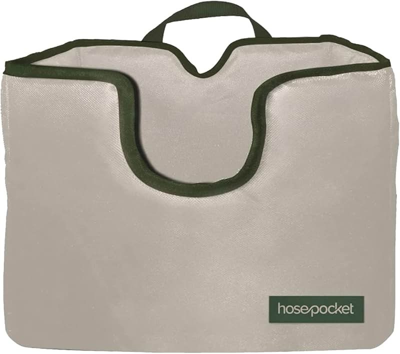 Expandable Garden Hose Holder by Hose Pocket – Store Your Expandable Garden Hose Neatly and Simply – Size Large Designed For 50-100 ft. Hose (Large) - Product Image