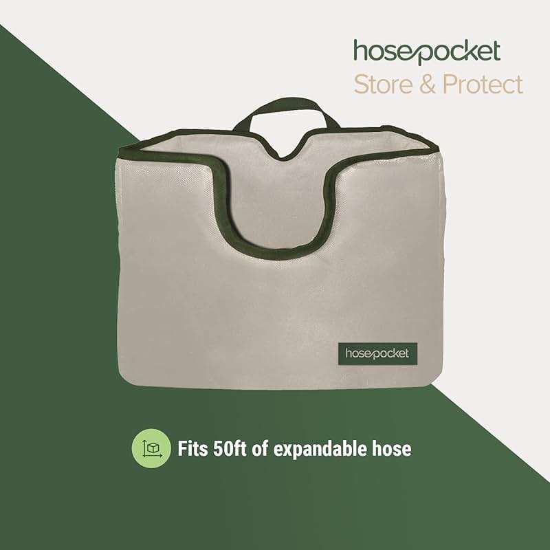 Expandable Garden Hose Holder by Hose Pocket – Store Your Expandable Garden Hose Neatly and Simply – Size Large Designed For 50-100 ft. Hose (Large) - Image 7