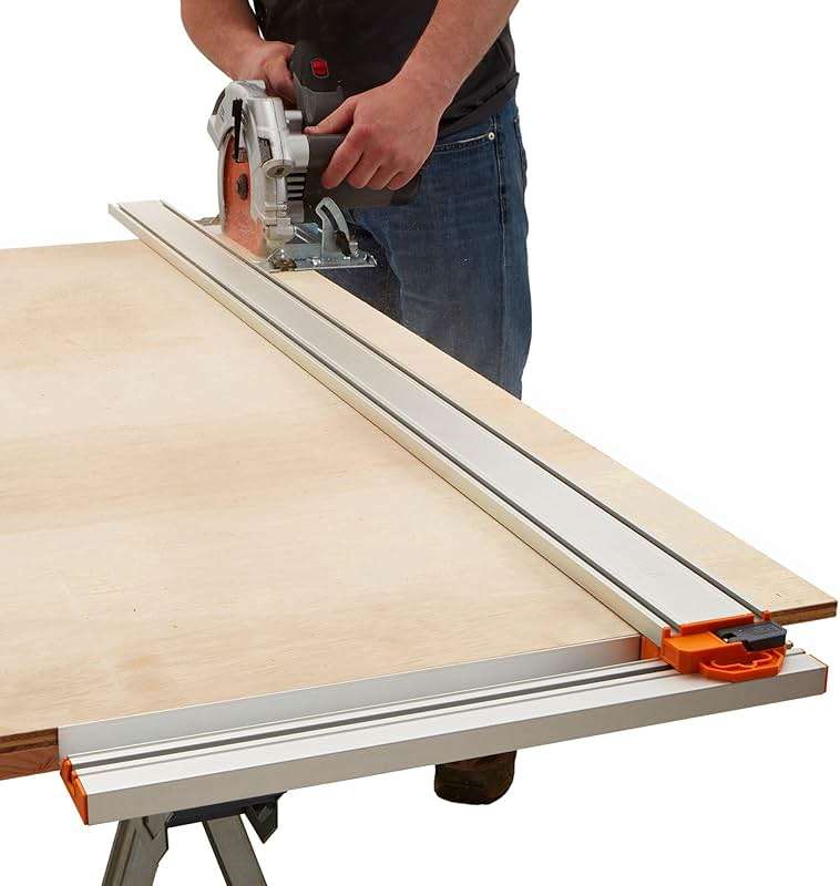 BORA 6-Piece NGX Premier Set for Making Precision Cuts, Includes 50" Clamp Edge, 50" Clamp Edge Extension, Saw Plate RT, Track Clamp Pair, T-Square Clamp Edge Accessory, Twin Rail Rip Guide, 544650 - Image 6