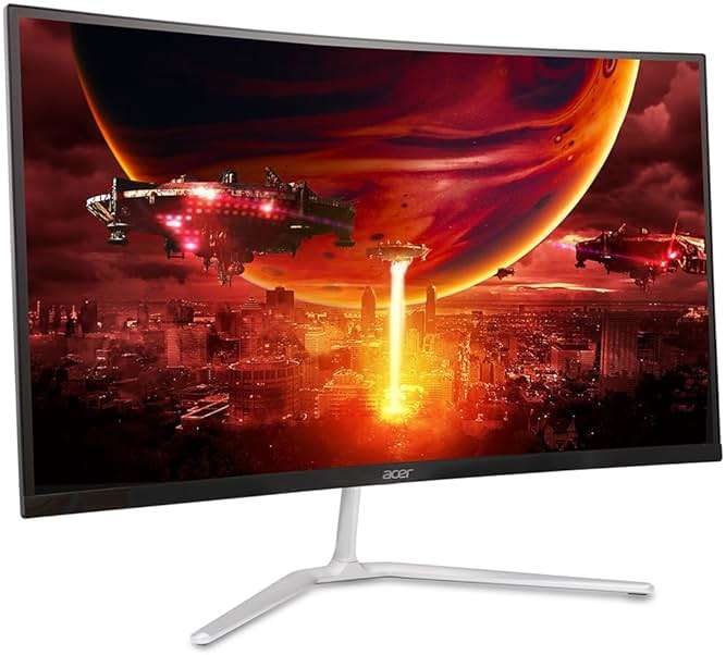 acer Nitro 27" WQHD 2560 x 1440 1500R Curved PC Gaming Monitor | AMD FreeSync Premium | 180Hz Refresh | 1ms VRB | VESA Mountable | HDR10 | 1 x Display Port 1.2 & 2 x HDMI 2.0 | EDA270U Pbmiipx - Image 8