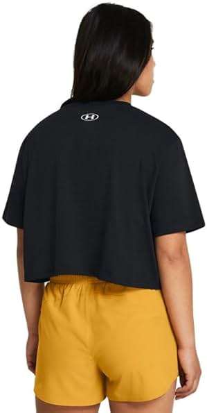 Under Armour Womens Boxy Crop Logo Short Sleeve T Shirt - Image 2
