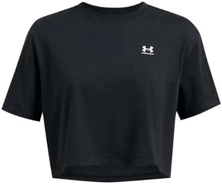 Under Armour Womens Boxy Crop Logo Short Sleeve T Shirt - Image 3