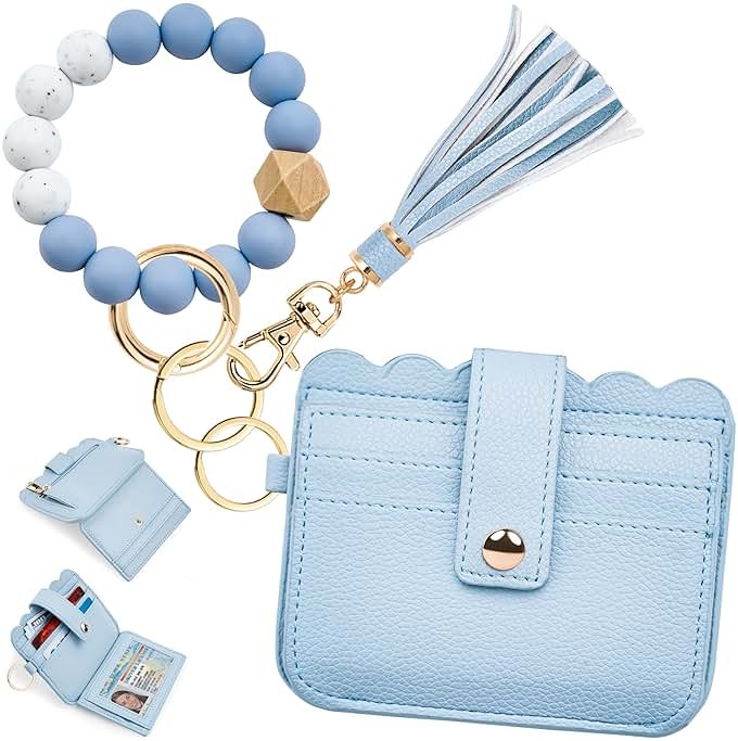 Lostars Wristlet Wallet for Women with Keychain – RFID Card Holder Small Wallet Wristlet with Key Ring - Product Image