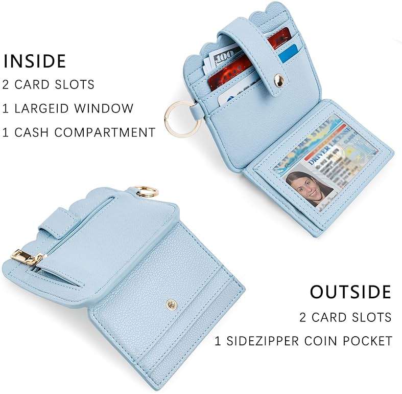 Lostars Wristlet Wallet for Women with Keychain – RFID Card Holder Small Wallet Wristlet with Key Ring - Image 3