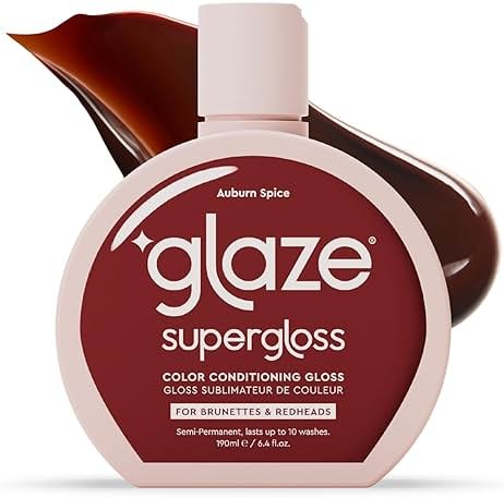 Glaze Color Conditioning Gloss - Tinted Moisturizer for Brown or Red Hair, Boosts Color and Shine, Repairs Damage - Auburn Spice, 6.4 oz - Product Image