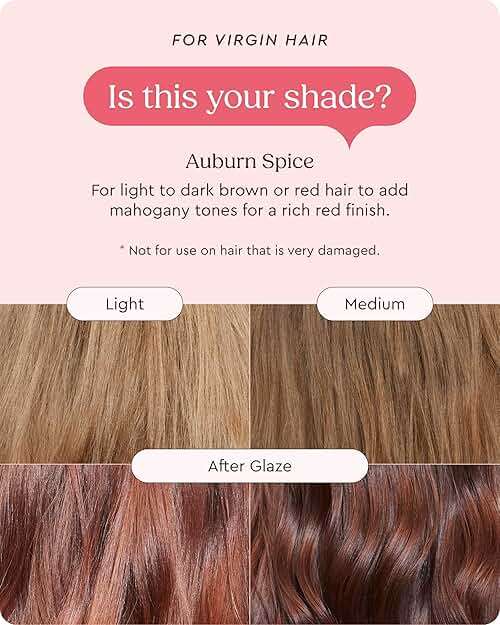 Glaze Color Conditioning Gloss - Tinted Moisturizer for Brown or Red Hair, Boosts Color and Shine, Repairs Damage - Auburn Spice, 6.4 oz - Image 5