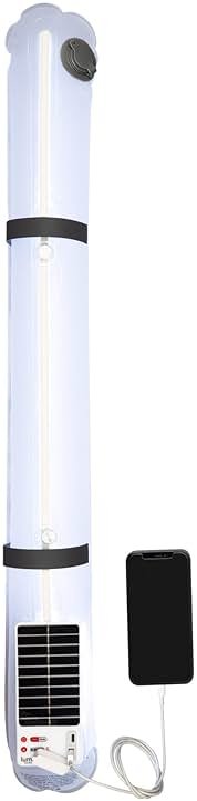 LuminAID Solar Beam with Phone Charger - Shatterproof & Waterproof Inflatable Tube Lantern with 300 Lumens of Bright LED - Perfect for Camping, Backpacking, Hiking, Emergency - Product Image
