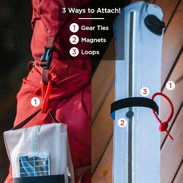 LuminAID Solar Beam with Phone Charger - Shatterproof & Waterproof Inflatable Tube Lantern with 300 Lumens of Bright LED - Perfect for Camping, Backpacking, Hiking, Emergency - Image 6