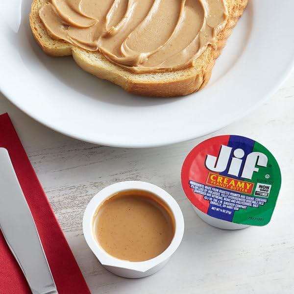 Peanut Butter To-Go Cups, Natural & Creamy 0.75 oz Single-Serve, Pack of 18 with Wooden Spoons - Office Holiday Snacks, Coworker Gift Ideas, Secret Santa Gift, Holiday Treats - Image 2