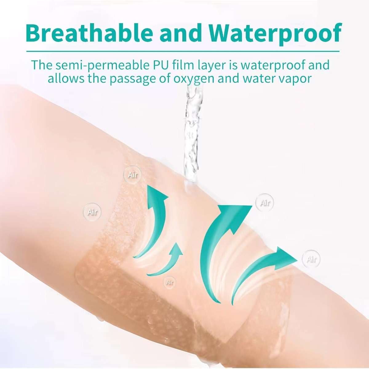 Ourmed Silicone Foam Dressing with Border Adhesive - Large Absorbent Waterproof Bandage for Wound Care, Foot Diabetic Ulcer, Leg Ulcer, 3" x 3", 10 Pack - Image 5