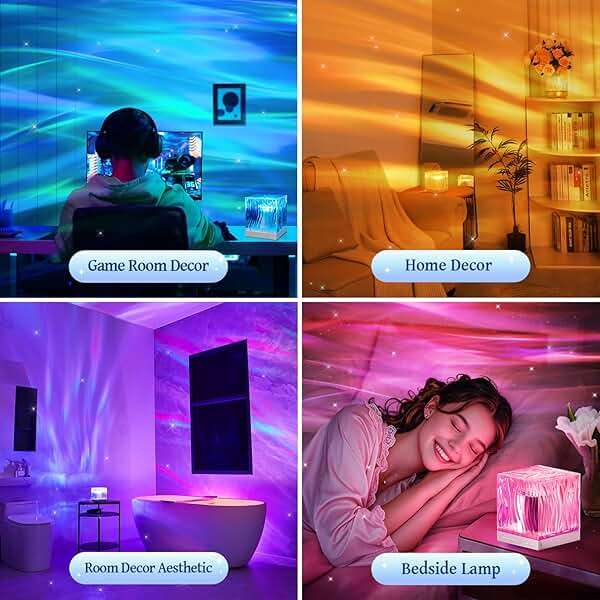 Northern Lights Projector Aurora Light Projector, 18-Color Sunset Lamp Cool Stuff for Teen Girls Game Room Decor for Teen Girls, Mood Lighting Galaxy Projector for Bedroom Decorations, Boy Girl Gifts - Image 5