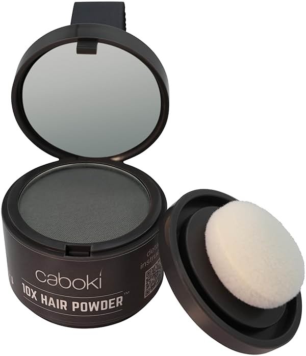 Caboki Root Touch Up Powder: Fill in Thinning Hair, Hairline & Edges, Cover Bald Spots & Gray Hair - TALC-Free, Volumizing Hair Fiber for Men & Women in Salt & Pepper and Dark Shades - Product Image
