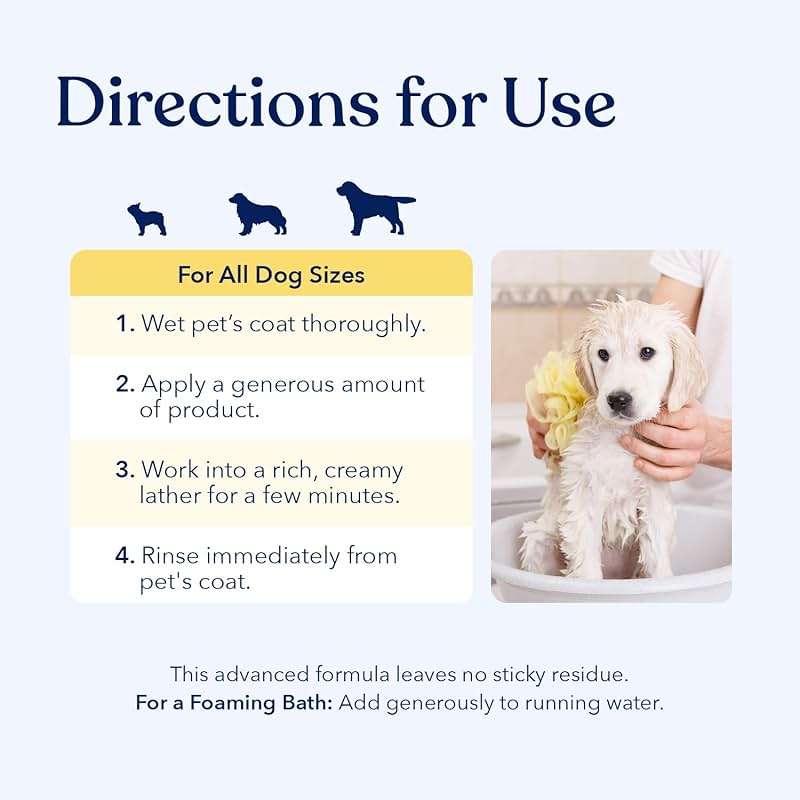 Honest Paws Dog Shampoo and Conditioner - Premium Dog Wash for Allergies and Dry, Itchy, Moisturizing for Sensitive Skin - Sulfate Free, Plant Based, All Natural - Oatmeal & Lavender - 16 Fl Oz - Image 4