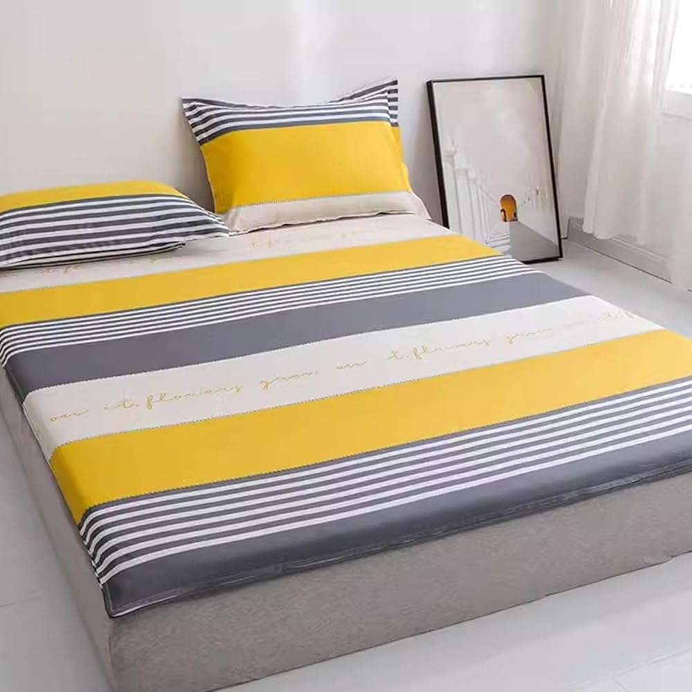DAZULI Japanese Futon Cover Cotton Cover for Traditional Shikibuton Washable Tatami Mattress Cover Protector Sleeping Pad Soft Cover for Floor with Zipper(Size:120x200 cm/47x79in,Color:A) - Image 1