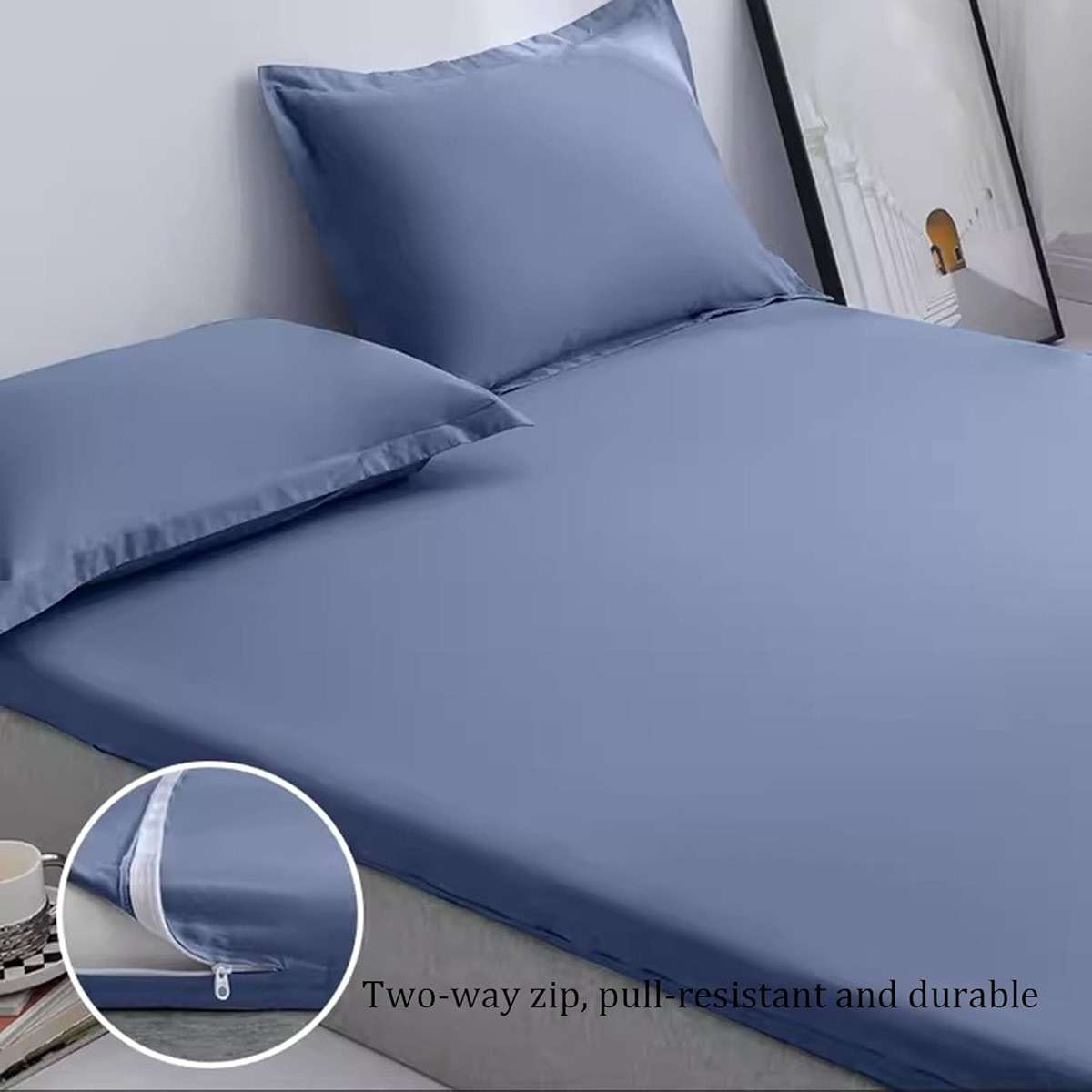 DAZULI Japanese Futon Cover Cotton Cover for Traditional Shikibuton Washable Tatami Mattress Cover Protector Sleeping Pad Soft Cover for Floor with Zipper(Size:120x200 cm/47x79in,Color:A) - Image 5