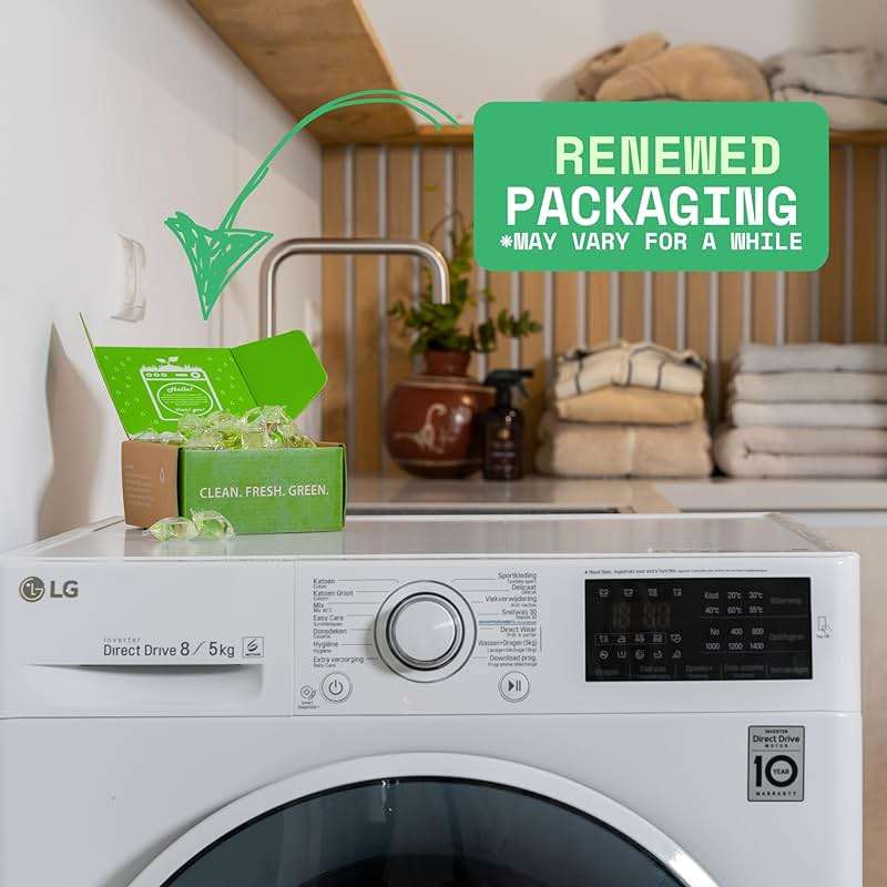 Laundry Detergent Pods, 32 Count, Fresh Scent, Eco Friendly, Biodegradable, HE Compatible, Powerful Stain & Odor Removal, Skin Friendly - Image 2