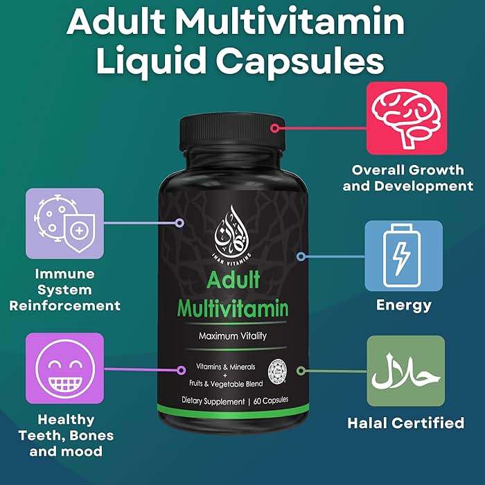 Iman Vitamins Halal Complete Multivitamin Capsules for Adults Men & Women | 42 Fruit & Vegetable Blend with Iron, Zinc, CoQ10, Folic Acid, and Vitamin A, B1, B3, B6, B12, C, D3, E | 60 Count - Image 3