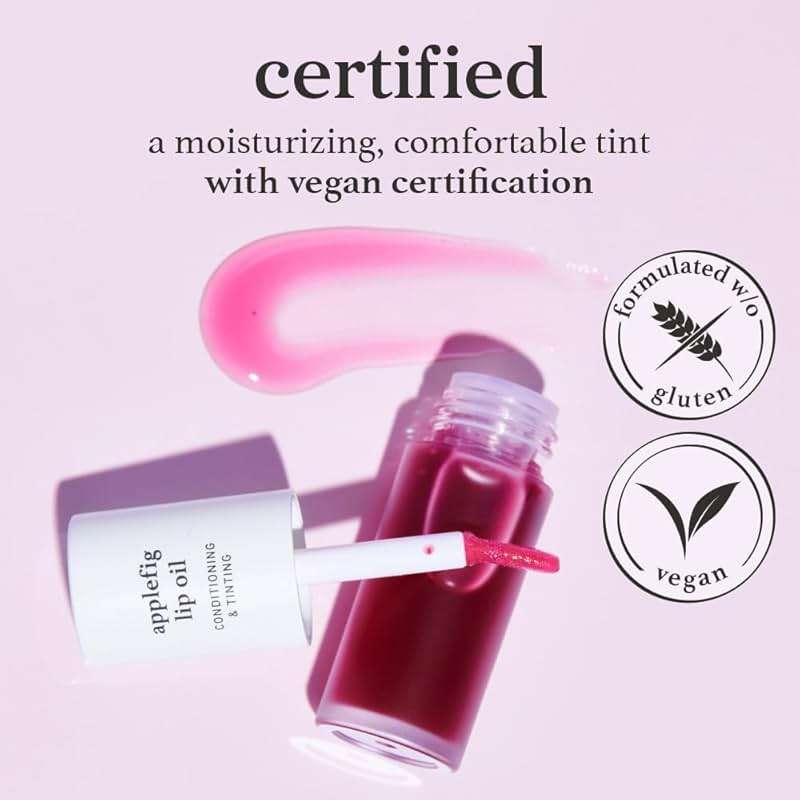 NOONI Korean Lip Oil - Applefig | Long-Lasting, Moisturizing, Plumping, Revitalizing for Dry Lips, Waterproof, No Peel Off, Hydrating, Nourishing Crystal Clear Lip Stain, 0.12 FL Oz - Image 3