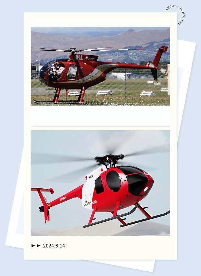 Ssccgym 335MM MD500 C189 Remote Control Helicopter Aircraft Add Optical Flow Positioning 1/28 Scale RC Heli Maintain Altitude Hover RTF US Rescue Helicopter RTF 2Batteries - Image 6