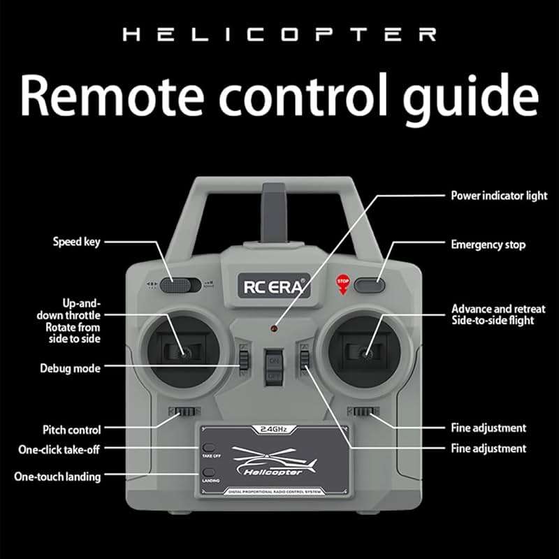 Ssccgym 335MM MD500 C189 Remote Control Helicopter Aircraft Add Optical Flow Positioning 1/28 Scale RC Heli Maintain Altitude Hover RTF US Rescue Helicopter RTF 2Batteries - Image 8