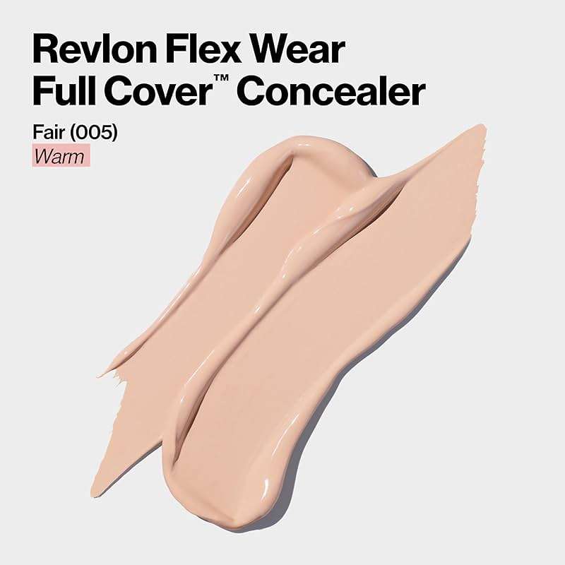 Revlon ColorStay Flex Wear, Full Cover Non-Creasing Concealer, Infused with Hyaluronic Acid & Vitamin E, Flexible Longwear, 005 Fair, 0.34 Fl Oz - Image 2
