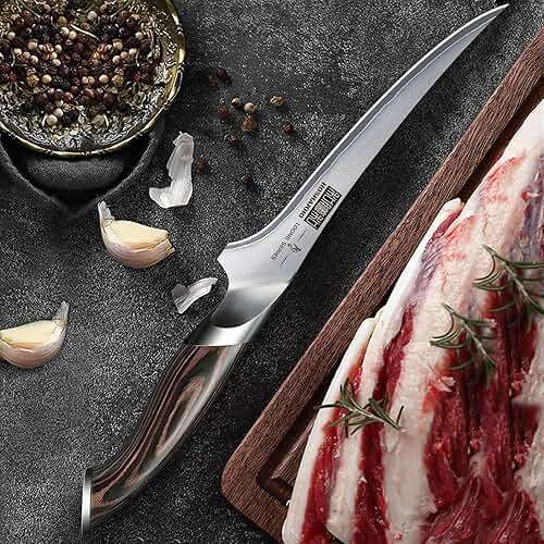 HOSHANHO Fillet Knife 7 Inch, Super Sharp Boning Knife in High Carbon Stainless Steel, Professional Japanese Fish Knives for Meat Poultry Cutting - Image 6