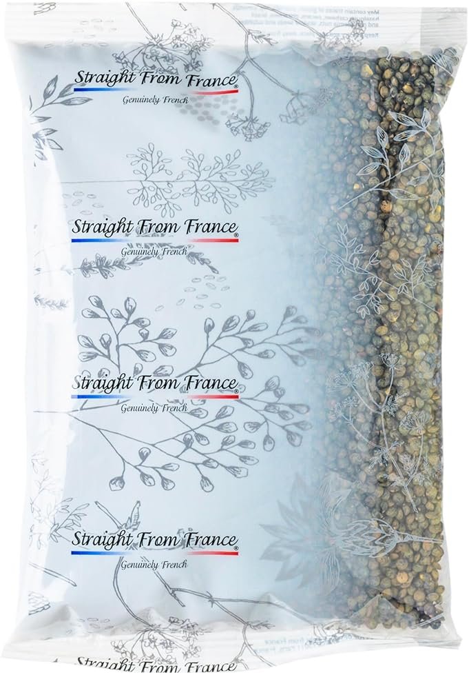 Straight from France Genuinely French, Non GMO Certified French Green Lentils, All Natural Dry Lentils, Rich in Plant Based Protein and Dietary Fibers 14.5 Oz - Product Image