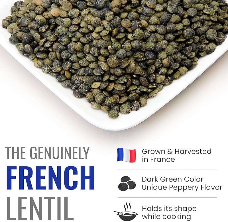 Straight from France Genuinely French, Non GMO Certified French Green Lentils, All Natural Dry Lentils, Rich in Plant Based Protein and Dietary Fibers 14.5 Oz - Image 3