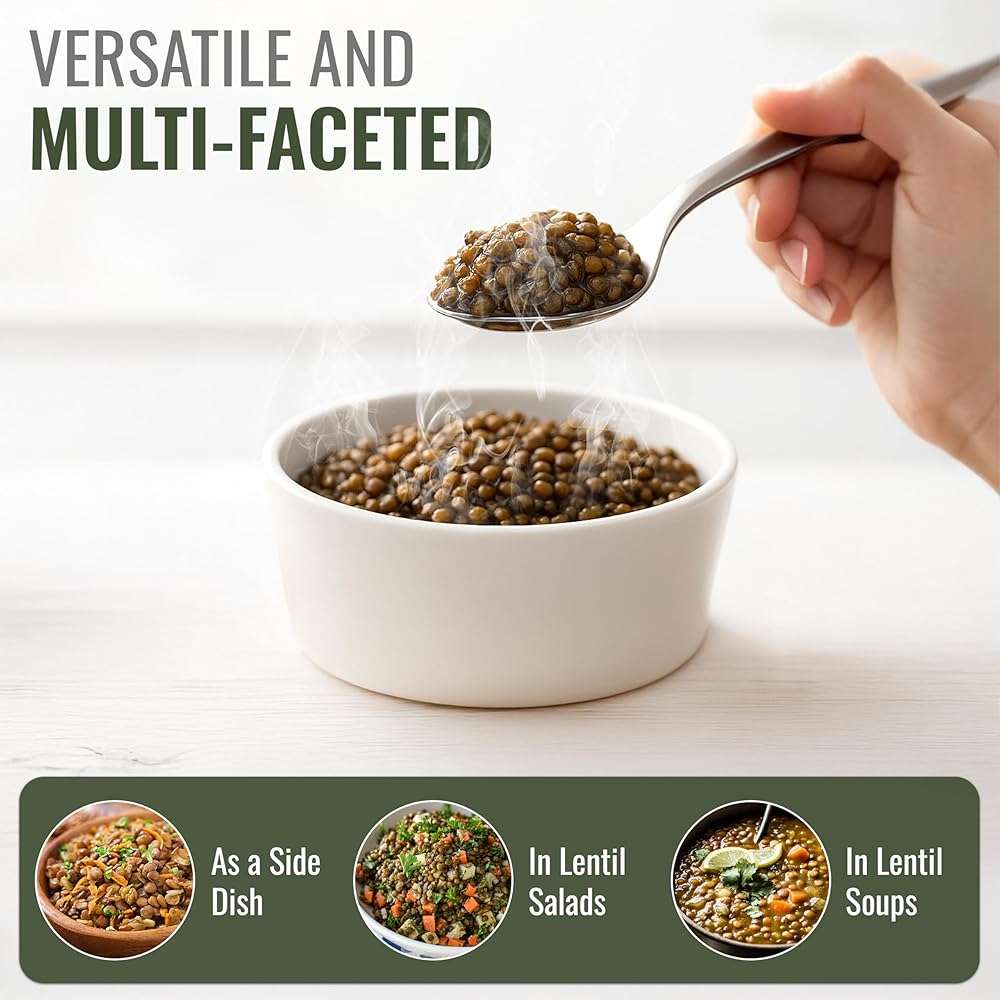 Straight from France Genuinely French, Non GMO Certified French Green Lentils, All Natural Dry Lentils, Rich in Plant Based Protein and Dietary Fibers 14.5 Oz - Image 5
