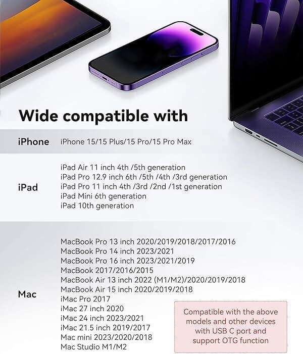 USB C SD Card Reader for iPhone 15 16/iPad/MacBook/Mac, xdgeLoad USB-C Type C SD Reader Supports SD and MicroSD Memory Card Adapter, Trail Camera Viewer Plug and Play - 2 Slots - Image 4