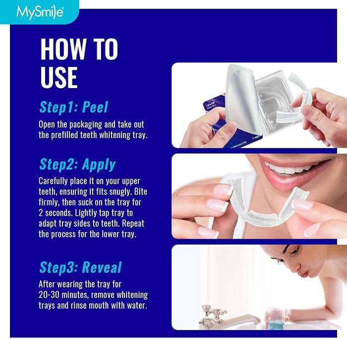 MySmile 7 Treatments Prefilled Teeth Whitening Trays Kit with 12% Hydrogen Peroxide Whiter Gel for Sensitive Tooth, Fast-Result Vegan Teeth Whitener U-Wraps Tooth Stain Remover, Mint Flavor - Image 6