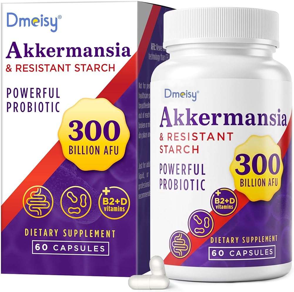 Akkermansia Supplement - 300 Billion AFU Akkermansia Muciniphila, Akkermansia Probiotic for Women & Men, for Boost , Digestive, Gut, Immunity, Enhances Gut Lining Function & Intestinal Walls, 60 Count - Image 1
