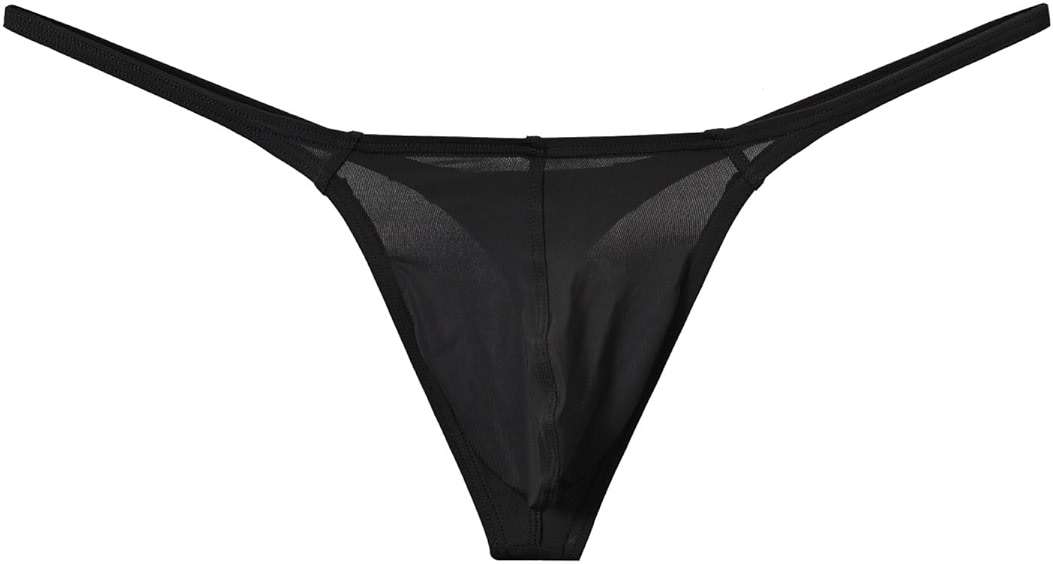 WOWSKY Mens Gstring Nylon Thongs Sexy Low Rise Bulge Pouch G-string 3 Pack - Image 2