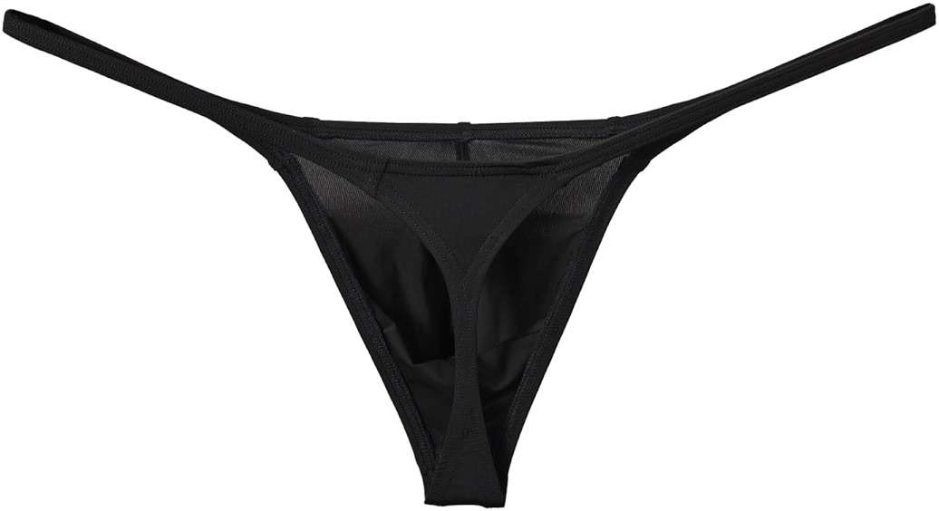 WOWSKY Mens Gstring Nylon Thongs Sexy Low Rise Bulge Pouch G-string 3 Pack - Image 3