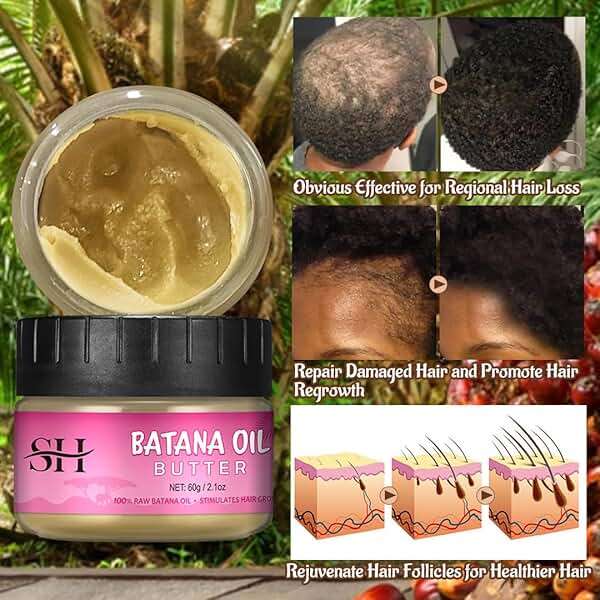 gowwim Batana Oil - Pure, Natural Hair Oil for Growth and Against Loss, Promotes Regrowth, 60g/2.1Oz - Image 3