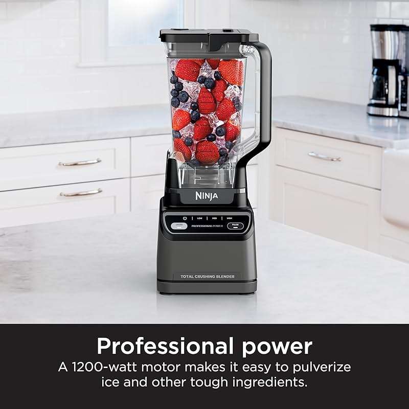 Ninja Professional Blender 2.0 | Smoothie Maker, Drink Mixer, Grinder, Ice Crusher | Total Crushing Technology, Auto-iQ Program, 1200W Power, XL 72-oz. Pitcher | Dark Grey | BR201AMZ - Image 6