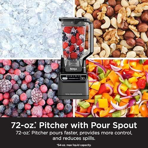 Ninja Professional Blender 2.0 | Smoothie Maker, Drink Mixer, Grinder, Ice Crusher | Total Crushing Technology, Auto-iQ Program, 1200W Power, XL 72-oz. Pitcher | Dark Grey | BR201AMZ - Image 7