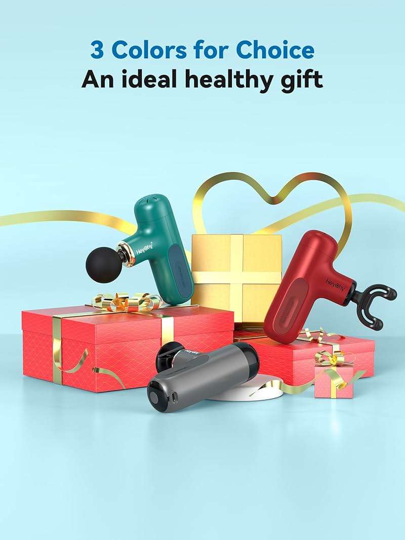 HEYCHY Super Mini Massage Gun, Percussion Deep Tissues Muscle Massager, Compact Sports Travel Massage Gun, Portable Handheld Massager for Home, Gym, Office, Outdoors - Image 6
